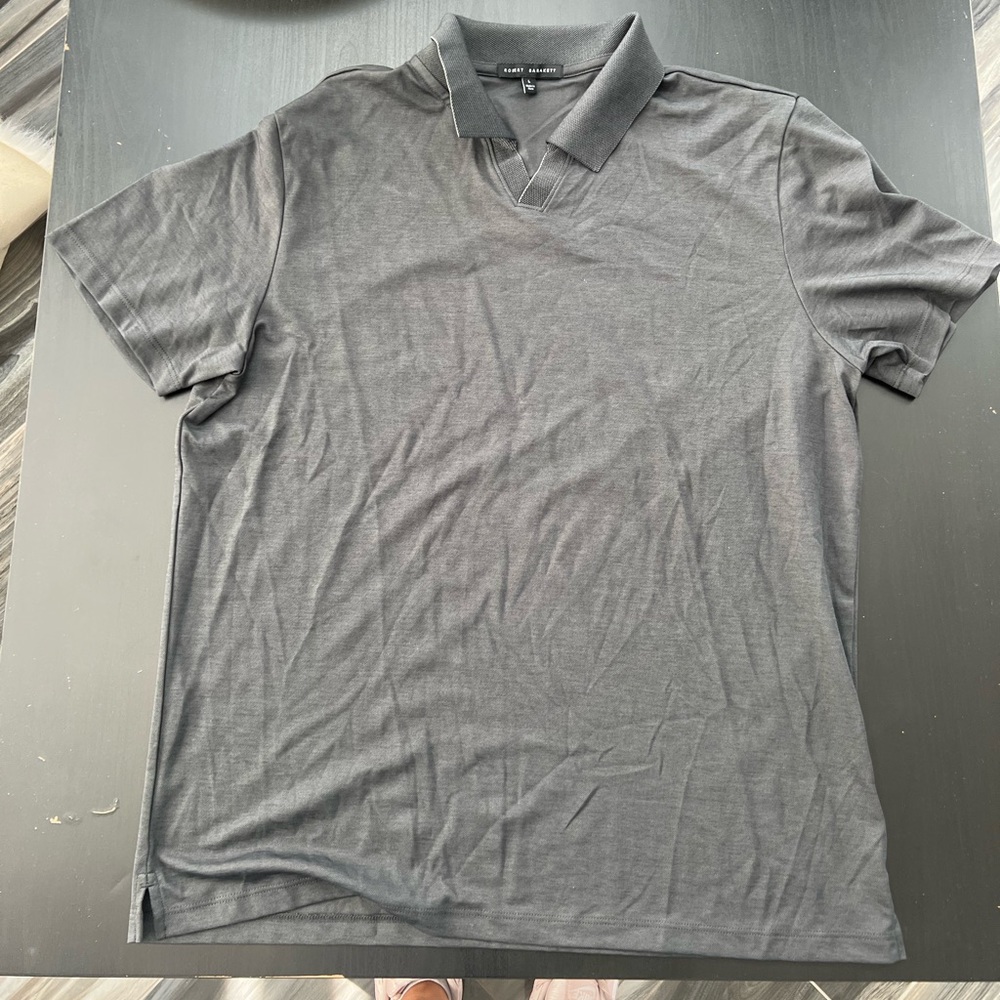 mens grey polo from Robert Barakett size Large